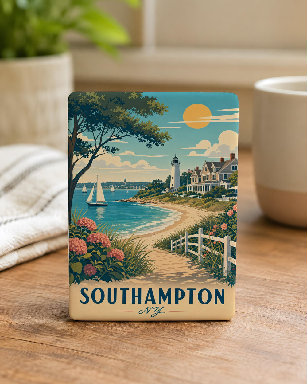 Southampton NY Fridge Magnet, Southampton New York Souvenir Magnet, Long Island Travel Keepsake Magnet
