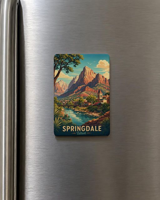 Springdale Utah Fridge Magnet, Zion National Park Souvenir, Utah Travel Gift, Springdale City Keepsake Magnet