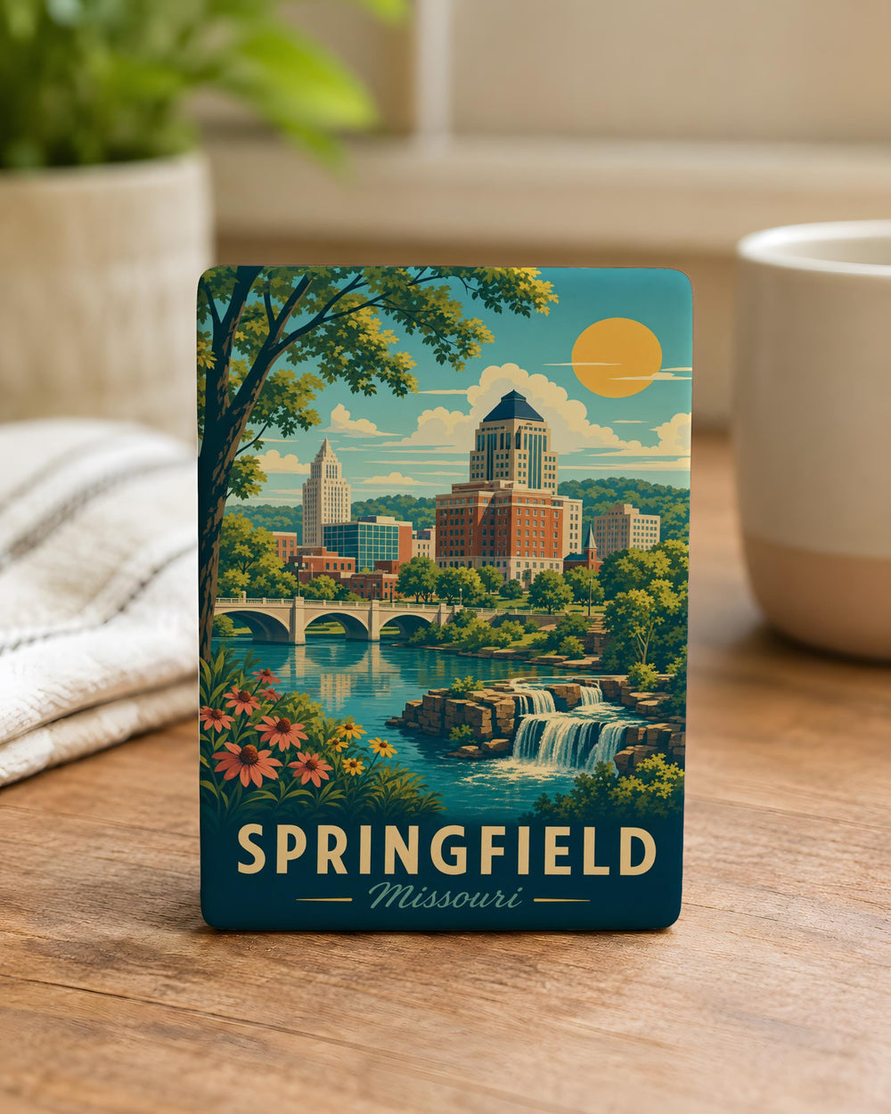 Springfield Missouri Fridge Magnet, Springfield MO Souvenir Magnet, Missouri Travel Gift, Springfield Landmark Keepsake Magnet