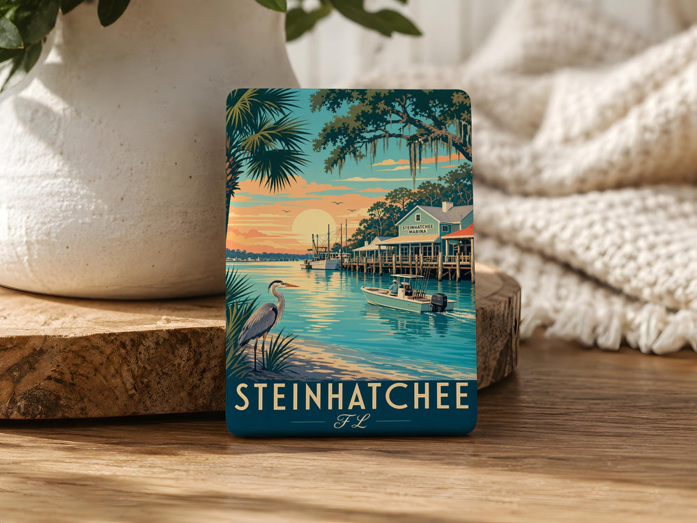 Steinhatchee Florida Fridge Magnet, Steinhatchee FL Souvenir Magnet, Coastal Town Travel Keepsake, Gulf Coast Gift
