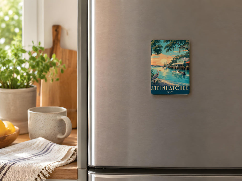 Steinhatchee Florida Fridge Magnet, Steinhatchee FL Souvenir Magnet, Coastal Town Travel Keepsake, Gulf Coast Gift