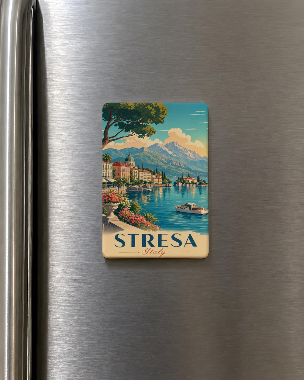 Stresa Italy Fridge Magnet, Lake Maggiore Travel Souvenir, Italian Lakeside Town Keepsake Magnet