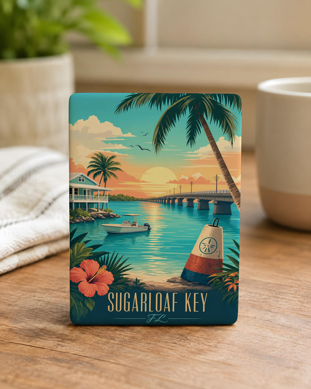 Sugarloaf Key FL Fridge Magnet, Florida Keys Souvenir Magnet, Sugarloaf Key Island Vacation Gift, Coastal Florida Decor Magnet