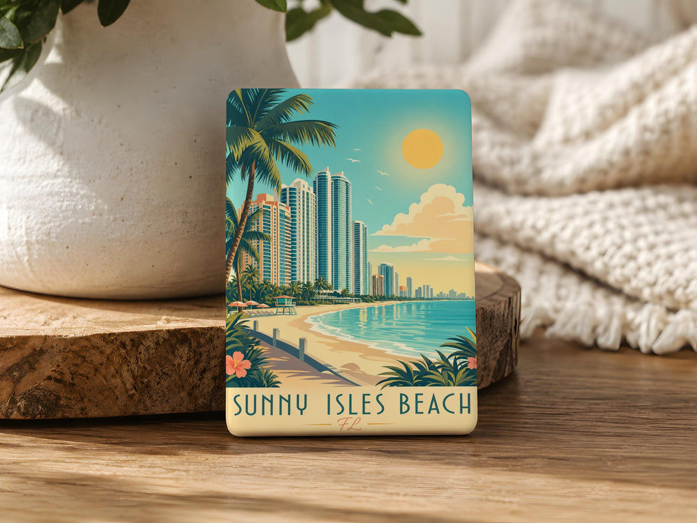 Sunny Isles Beach Florida Fridge Magnet, Sunny Isles FL Souvenir Magnet, Beach Travel Keepsake, Coastal Vacation Gift