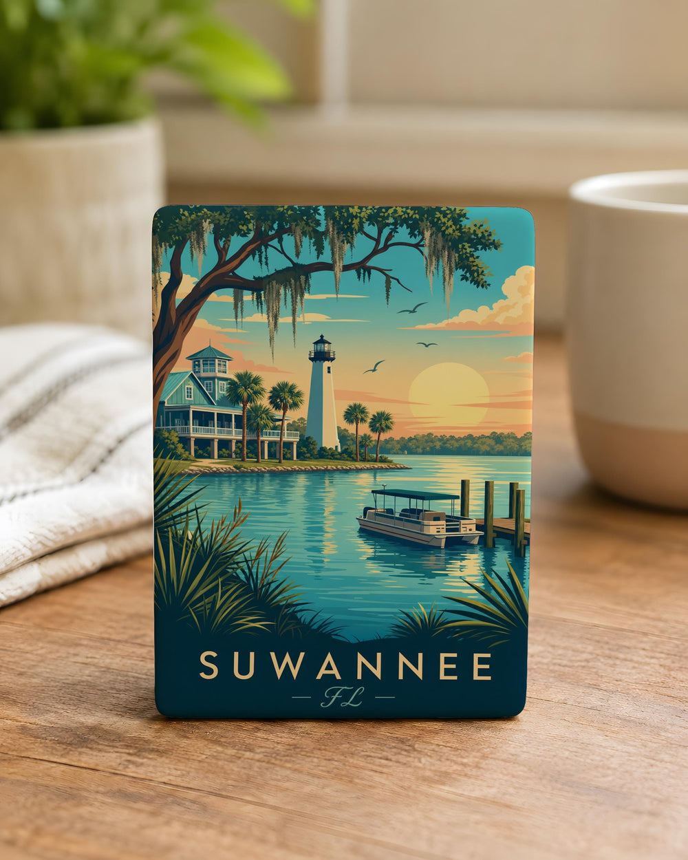 Suwannee Florida Fridge Magnet, Suwannee FL Souvenir Magnet, Coastal Town Travel Keepsake, Florida Gulf Coast Gift
