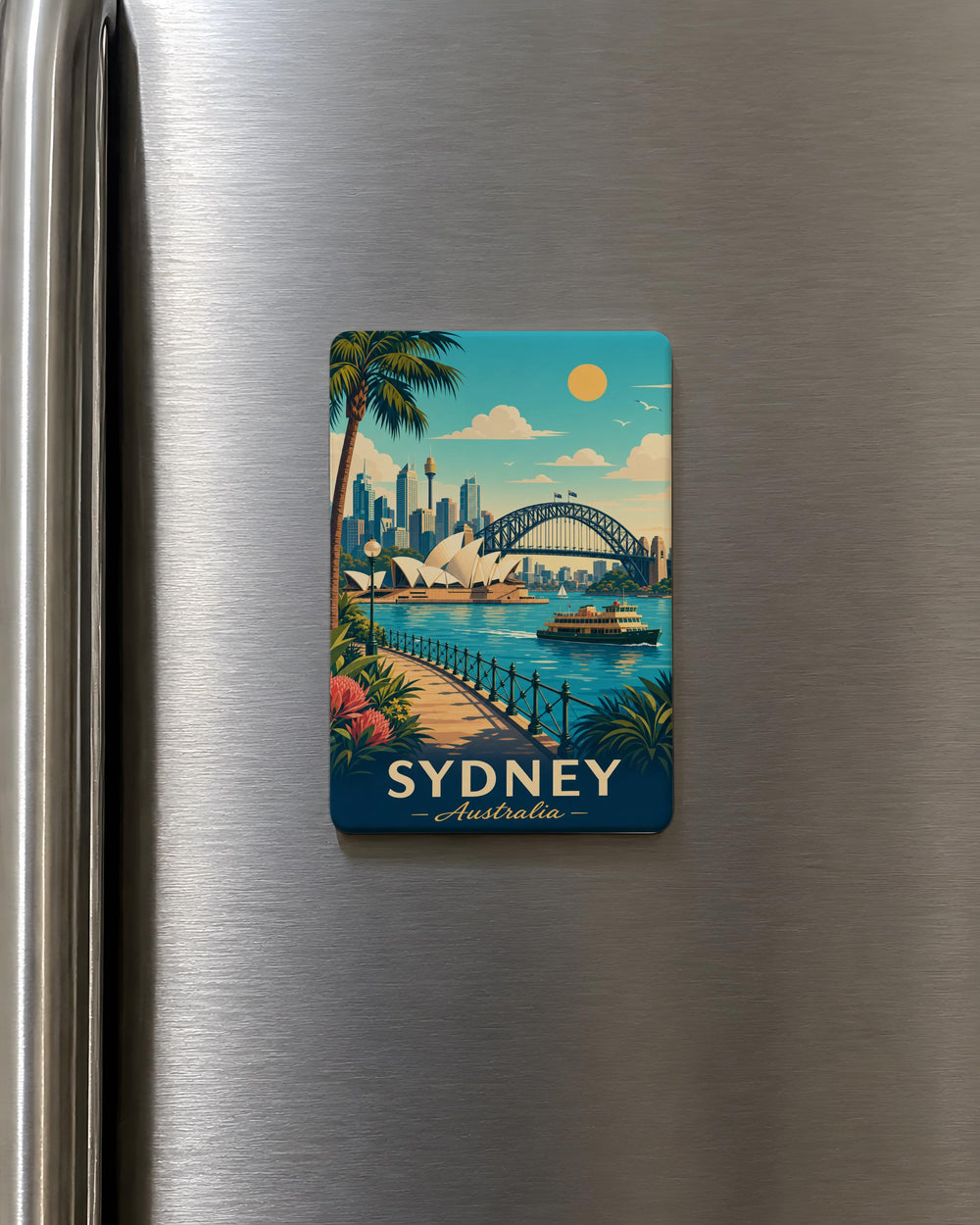 Sydney Australia Fridge Magnet, Sydney Harbour Bridge & Opera House Souvenir Magnet, Travel Gift, Australia Landmark Magnet