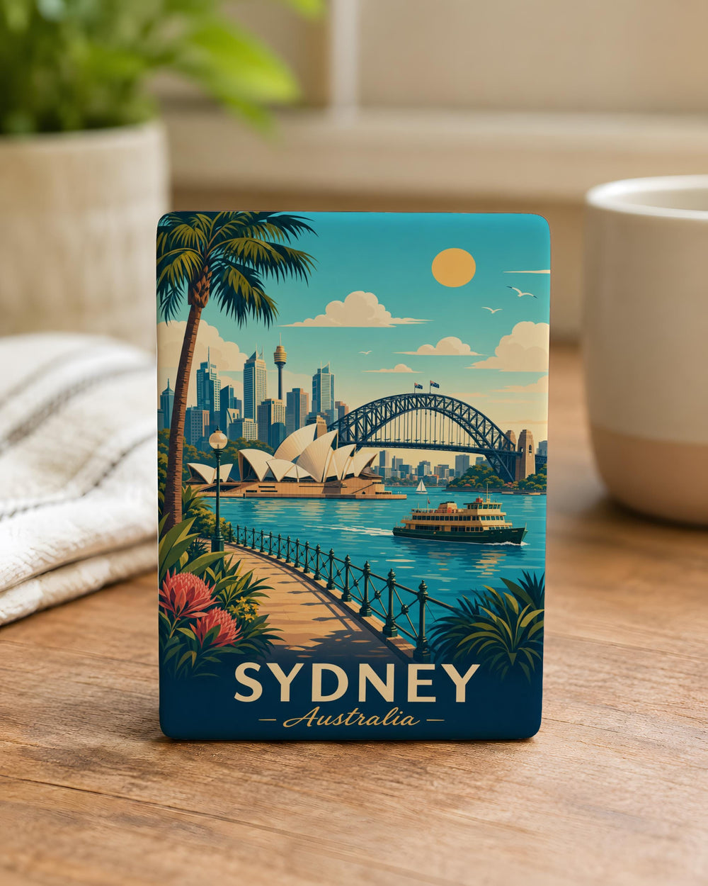 Sydney Australia Fridge Magnet, Sydney Harbour Bridge & Opera House Souvenir Magnet, Travel Gift, Australia Landmark Magnet