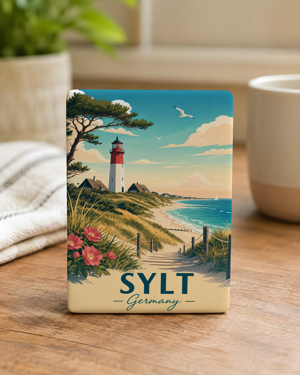 Sylt Germany Fridge Magnet, Sylt Island Souvenir, North Sea Travel Gift, German Coastal Destination Keepsake Magnet