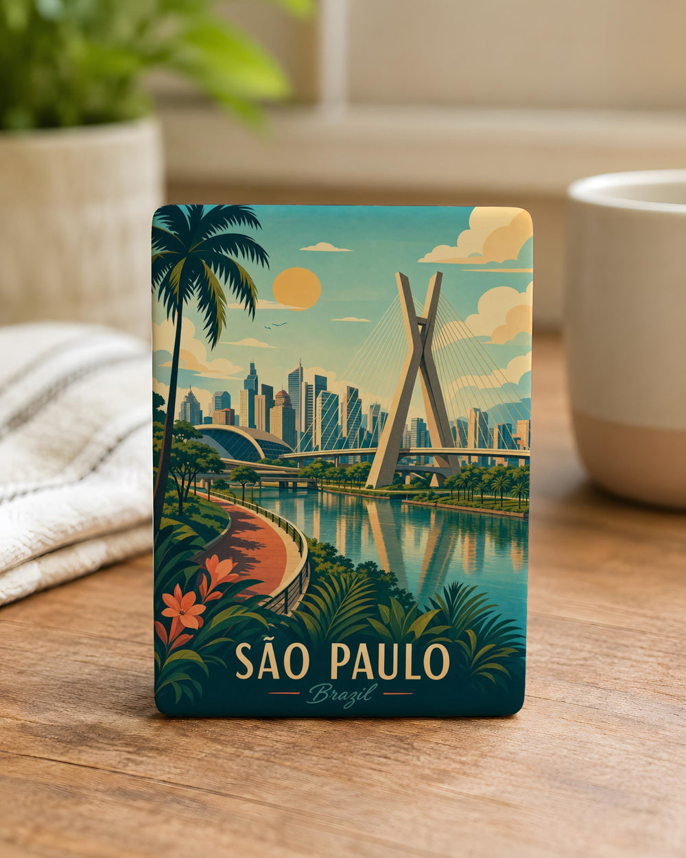 Sao Paulo Brazil Fridge Magnet, Sao Paulo City Souvenir Magnet, Brazil Travel Keepsake Magnet, Sao Paulo Landmark Magnet