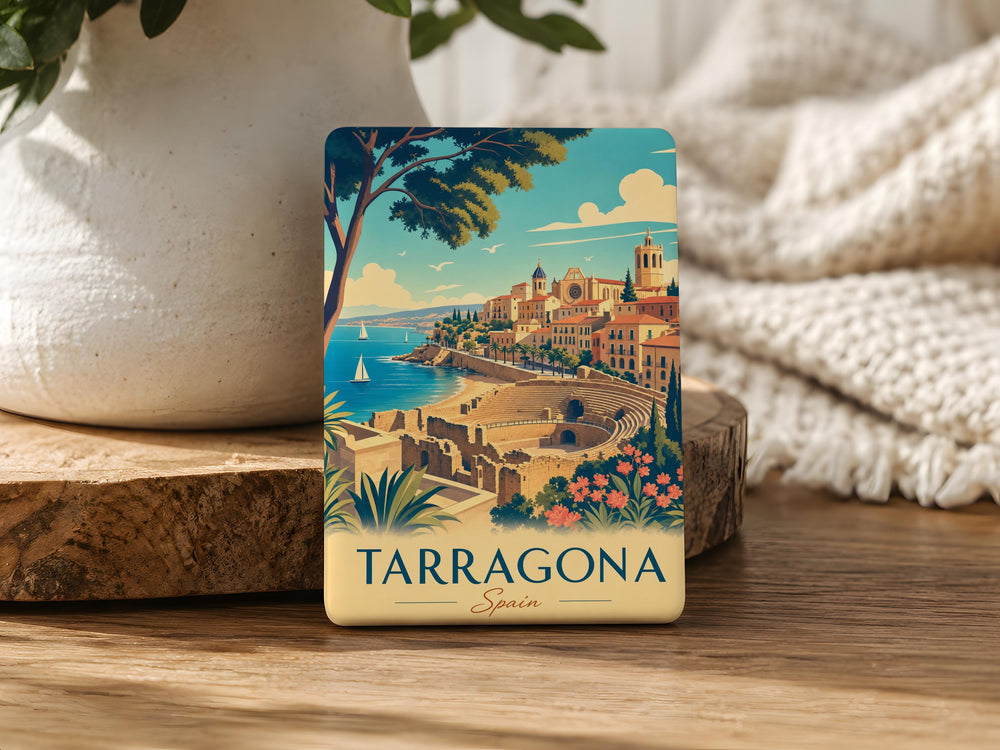 Tarragona Spain Fridge Magnet, Tarragona Souvenir Magnet, Spain Travel Gift, Tarragona Landmark Keepsake Magnet