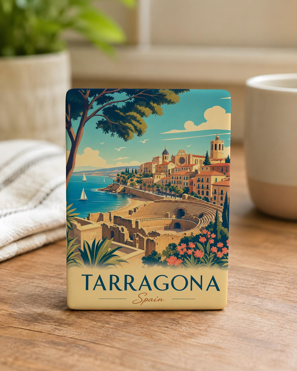 Tarragona Spain Fridge Magnet, Tarragona Souvenir Magnet, Spain Travel Gift, Tarragona Landmark Keepsake Magnet