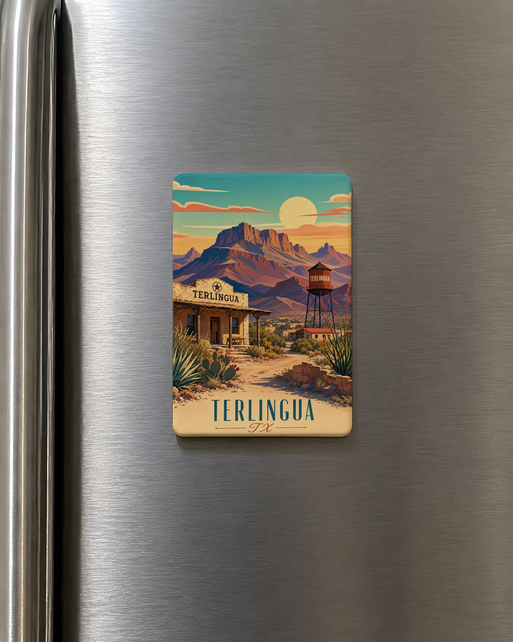 Terlingua TX Fridge Magnet, Terlingua Texas Souvenir Magnet, West Texas Travel Gift, Desert Town Keepsake Magnet