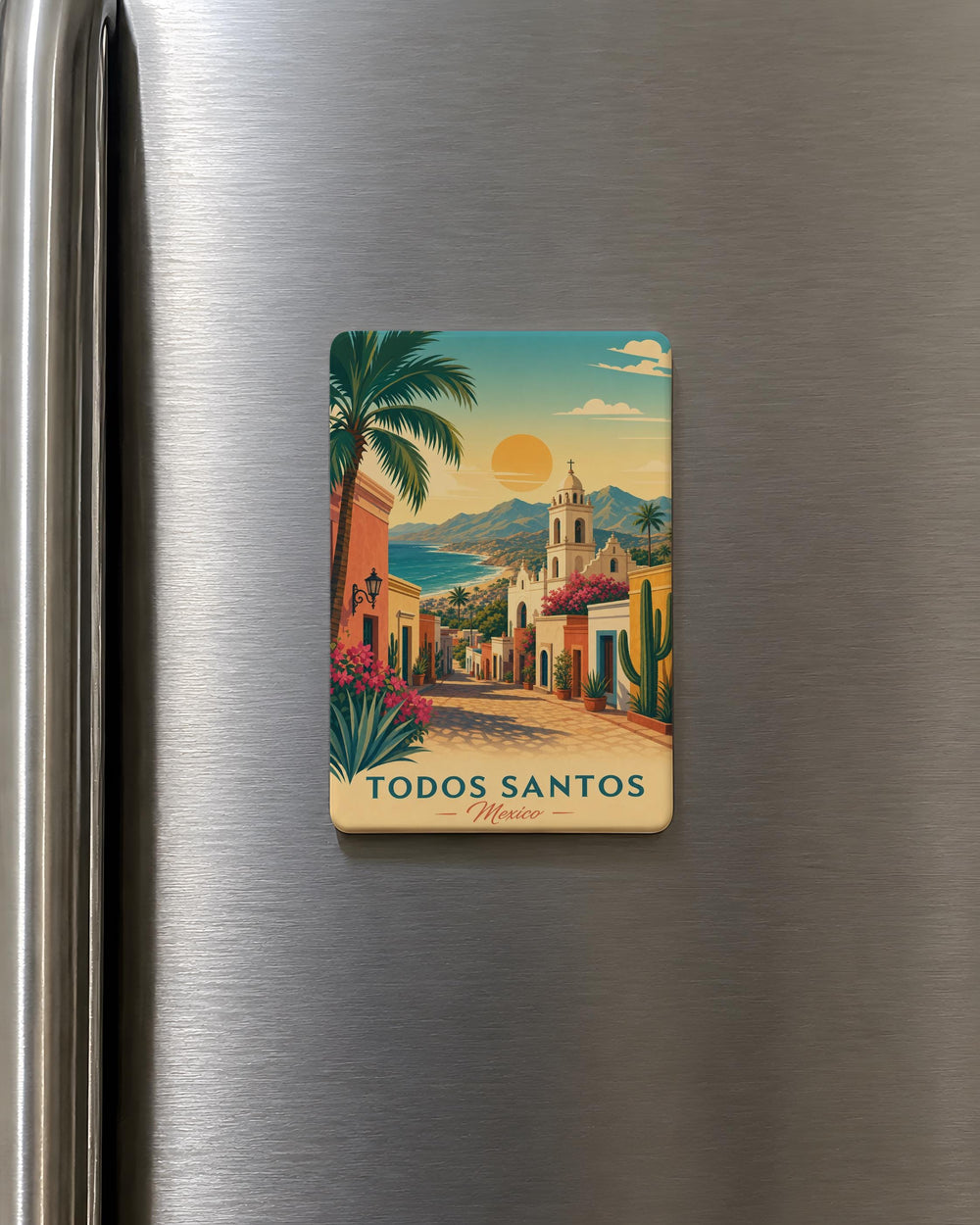 Todos Santos Mexico Fridge Magnet, Baja California Sur Travel Souvenir, Todos Santos Landmark Keepsake Magnet