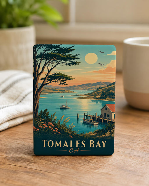 Tomales Bay CA Fridge Magnet, Tomales Bay California Souvenir Magnet, Coastal Bay Travel Gift, Bay Area Keepsake Magnet