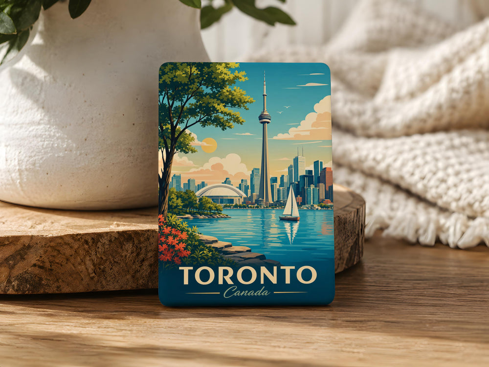 Toronto Canada Fridge Magnet, Toronto Souvenir Magnet, Canada Travel Keepsake, Toronto Landmark Refrigerator Magnet