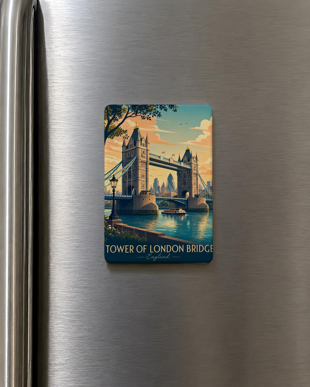 Tower of London Bridge Fridge Magnet, London England Landmark Souvenir Magnet, British Icon Travel Gift Magnet