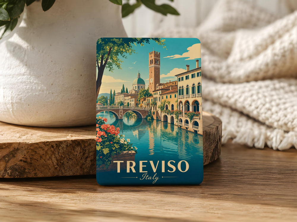 Treviso Italy Fridge Magnet, Treviso City Souvenir Magnet, Italy Travel Keepsake, Treviso Landmark Refrigerator Magnet