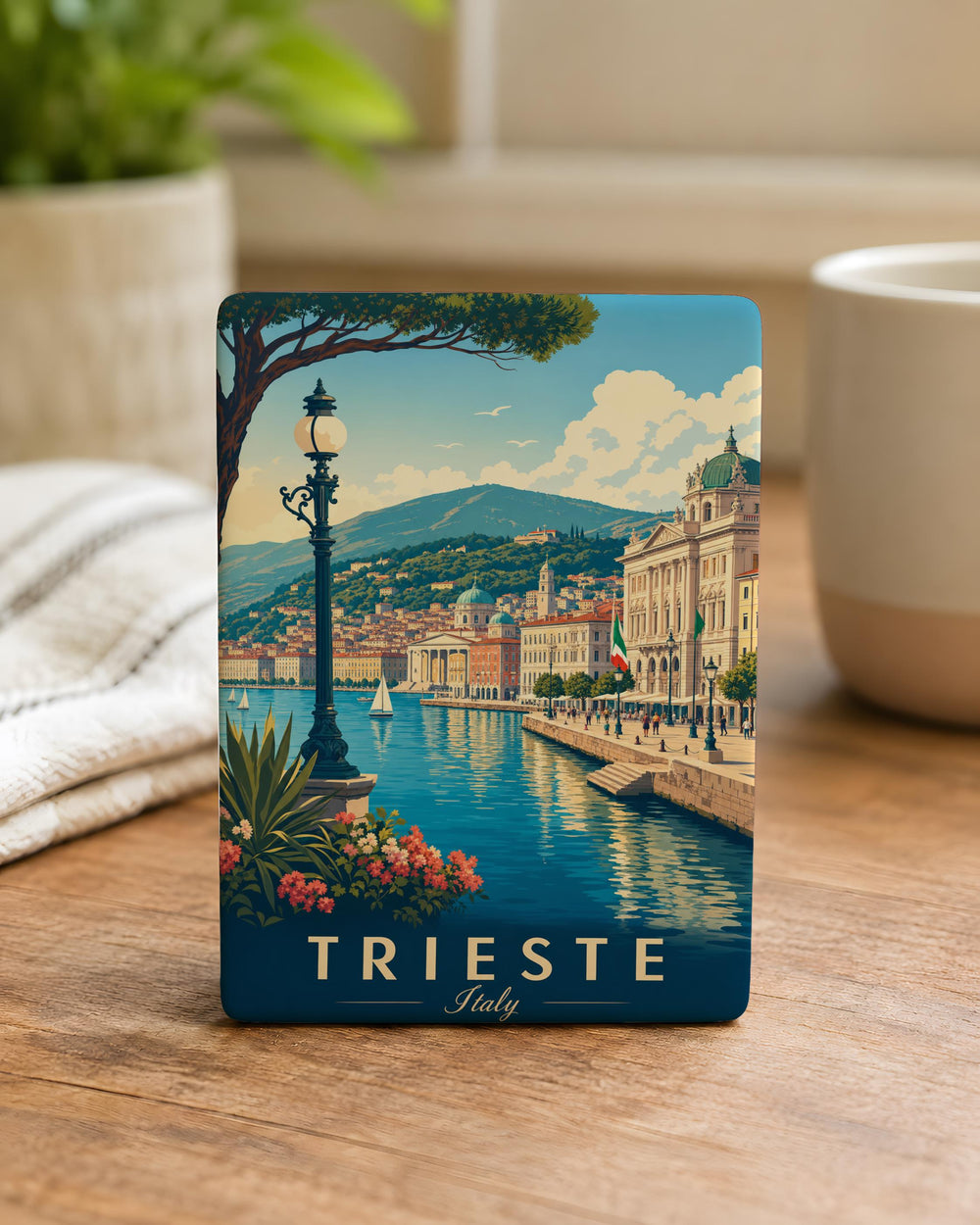 Trieste Italy Fridge Magnet, Trieste Travel Souvenir Magnet, Italy City Landmark Refrigerator Magnet, Trieste Gift