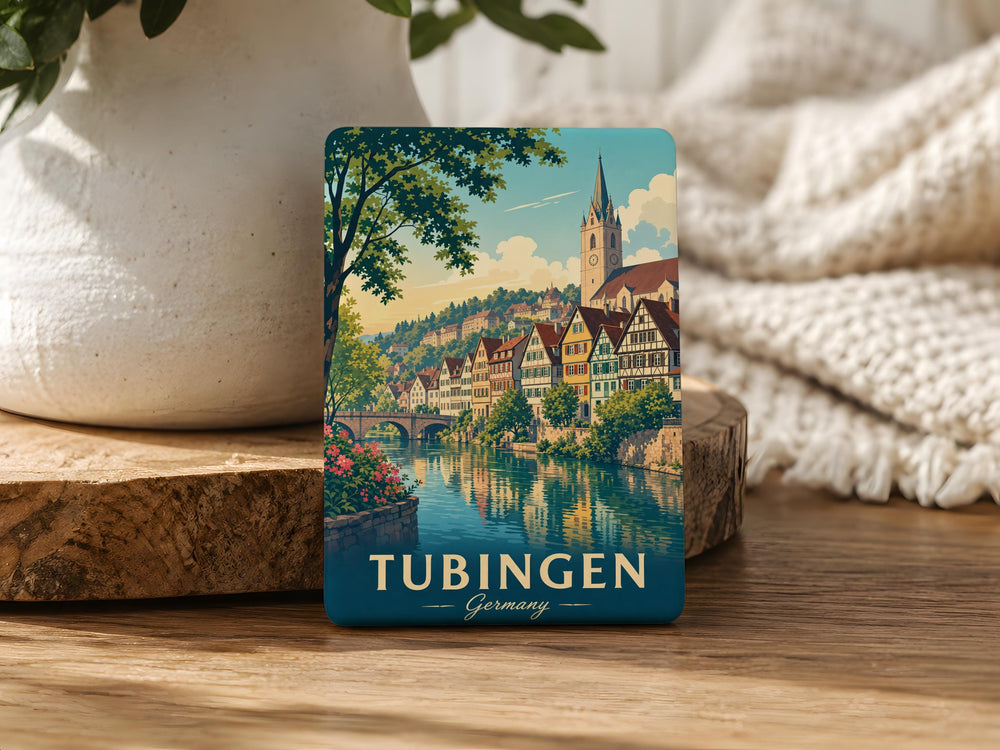 Tubingen Germany Fridge Magnet, Tübingen Travel Souvenir, Historic Old Town Landmark Keepsake Magnet