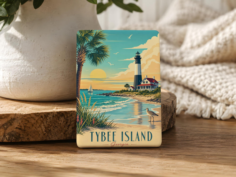 Tybee Island Georgia Fridge Magnet, Tybee Island Souvenir Magnet, Georgia Coast Travel Keepsake, Tybee Island Gift