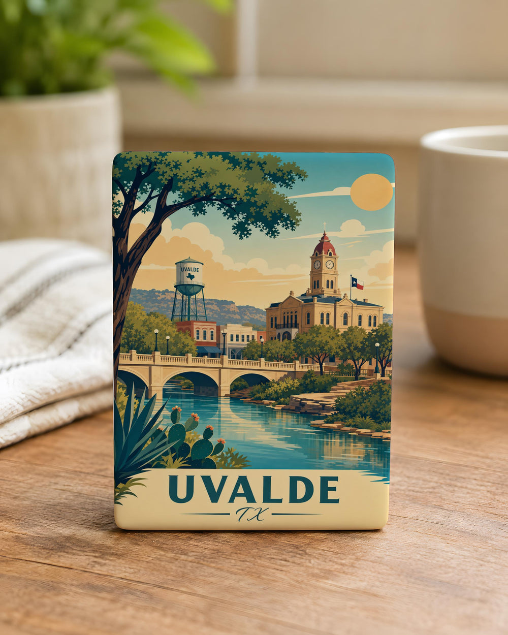 Uvalde TX Fridge Magnet, Uvalde Texas Souvenir Magnet, Texas Travel Gift, Uvalde Home Decor Magnet