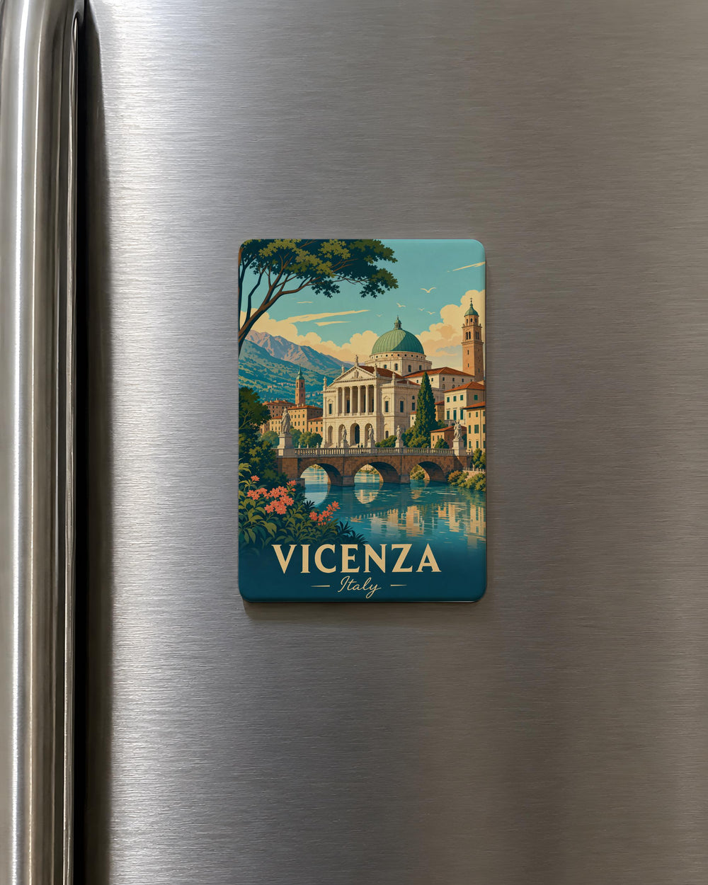 Vicenza Italy Fridge Magnet, Vicenza Landmark Souvenir Magnet, Italy Travel Keepsake, Vicenza City Magnet, Italian Gift