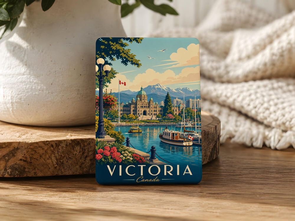 Victoria Canada Fridge Magnet, Victoria BC Souvenir Magnet, Vancouver Island Travel Gift, Canada Landmark Keepsake Magnet