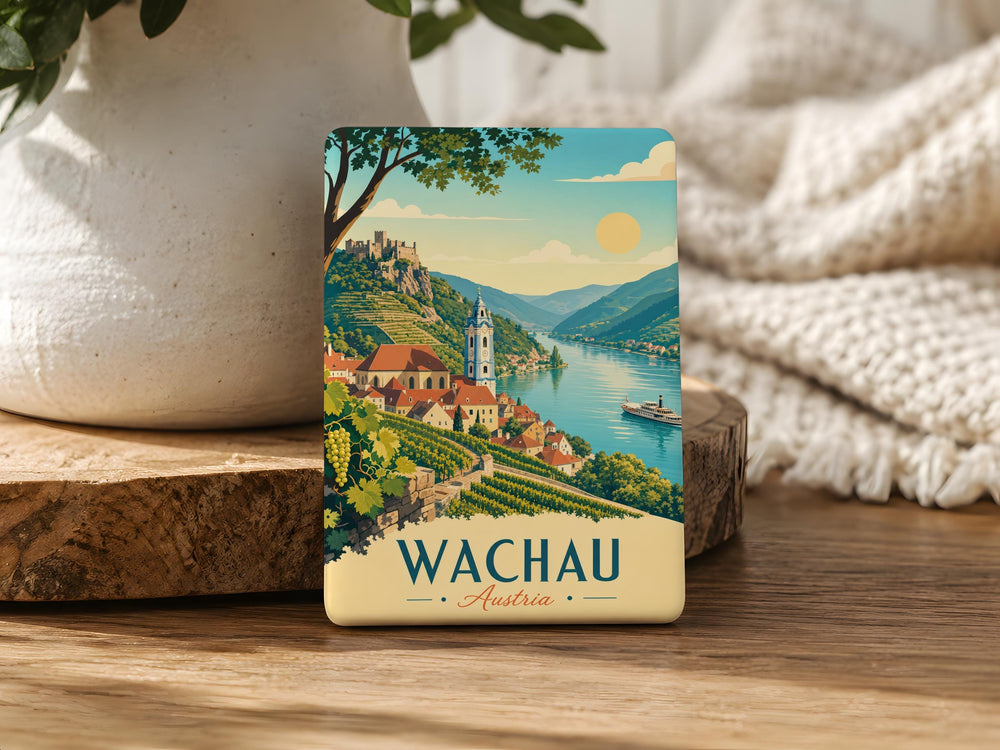Wachau Austria Fridge Magnet, Danube Valley Souvenir Magnet, Dürnstein Melk Abbey Wachau Travel Keepsake Magnet