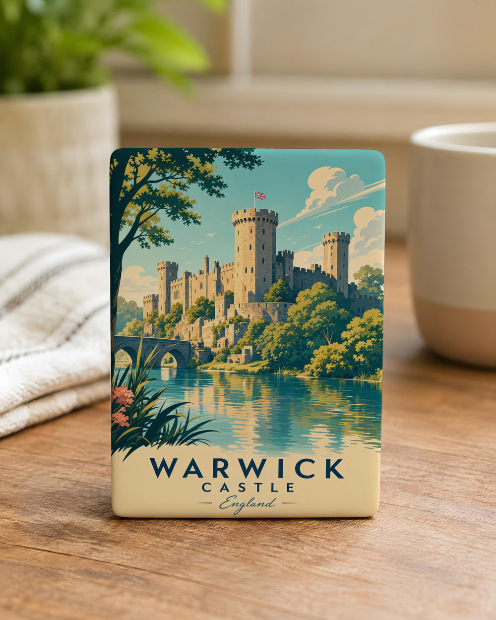 Warwick Castle Fridge Magnet, England Landmark Souvenir, Historic Castle Gift, British Travel Keepsake Magnet