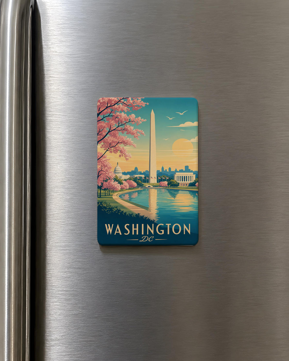Washington Monument Washington DC Fridge Magnet, National Mall Landmark Souvenir Magnet, District of Columbia Travel Keepsake Magnet
