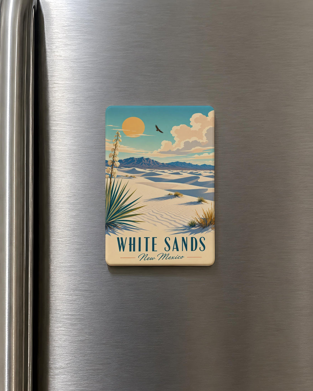 White Sands New Mexico Fridge Magnet, White Sands National Park Souvenir Magnet, Desert Dunes Travel Gift, Alamogordo NM Keepsake