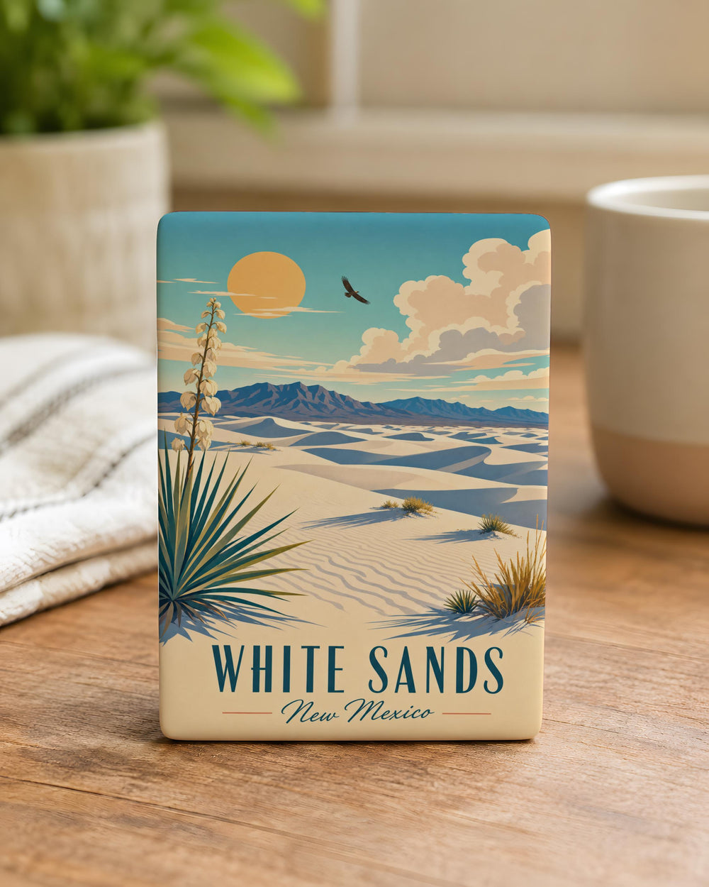 White Sands New Mexico Fridge Magnet, White Sands National Park Souvenir Magnet, Desert Dunes Travel Gift, Alamogordo NM Keepsake