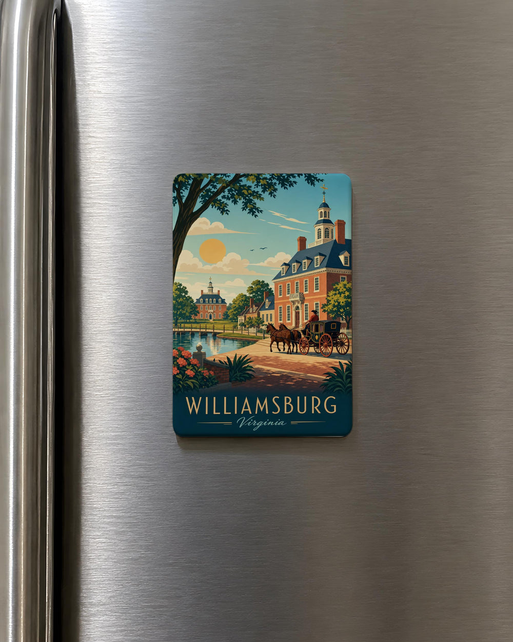 Williamsburg Virginia Fridge Magnet, Colonial Williamsburg Souvenir Magnet, Historic Virginia Travel Keepsake Magnet