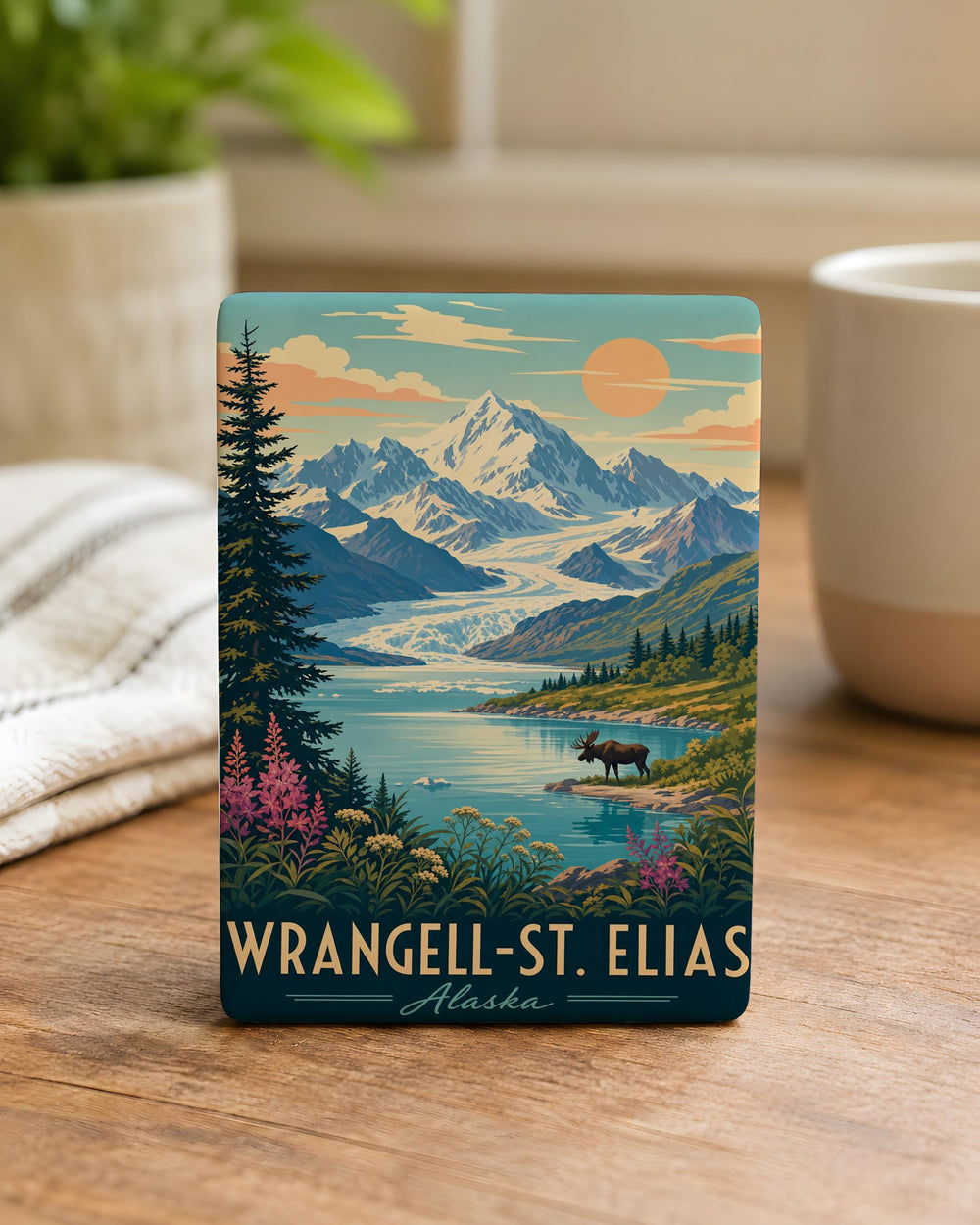 Wrangell-St. Elias National Park Fridge Magnet, Alaska Wilderness Souvenir Magnet, National Park Travel Gift