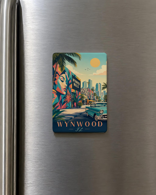 Wynwood Florida Fridge Magnet, Wynwood Miami Neighborhood Souvenir, Wynwood FL Travel Keepsake Magnet