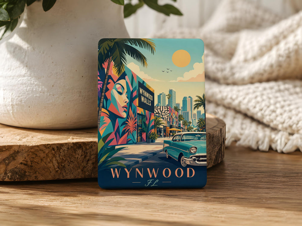 Wynwood Florida Fridge Magnet, Wynwood Miami Neighborhood Souvenir, Wynwood FL Travel Keepsake Magnet