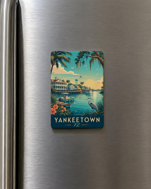Yankeetown Florida Fridge Magnet, Yankeetown FL Souvenir Magnet, Coastal Gulf Town Travel Keepsake Gift