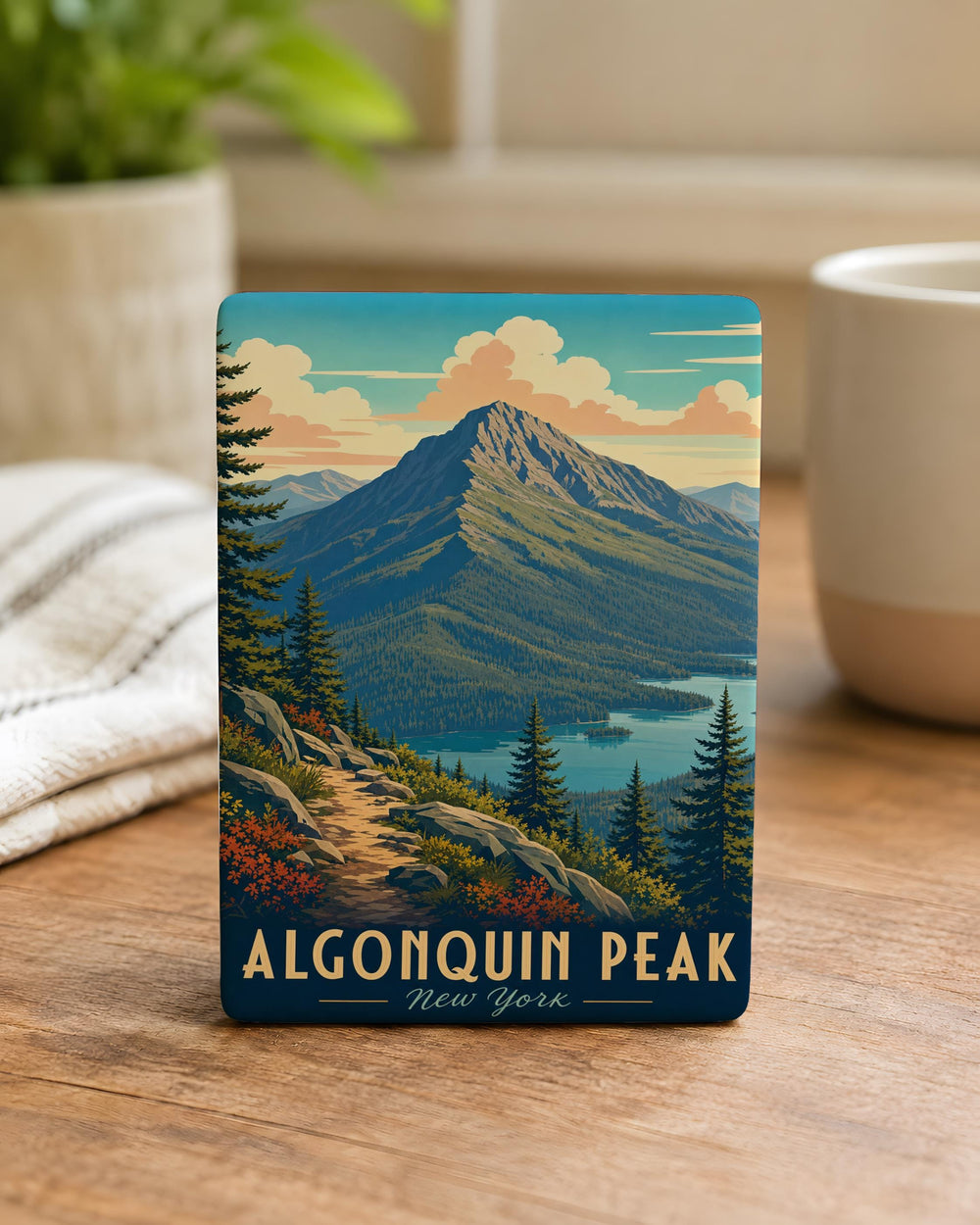 Algonquin Peak Fridge Magnet, Adirondack Mountains Souvenir, New York Hiking Landmark Magnet, Summit Keepsake Gift