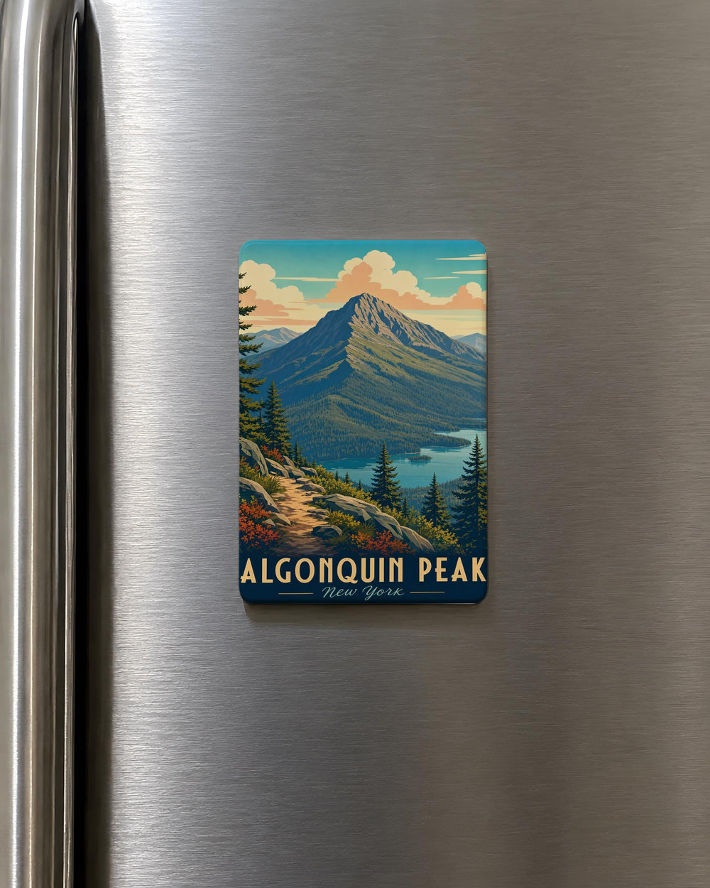 Algonquin Peak Fridge Magnet, Adirondack Mountains Souvenir, New York Hiking Landmark Magnet, Summit Keepsake Gift