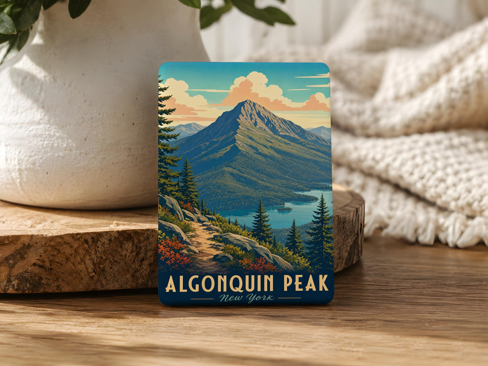 Algonquin Peak Fridge Magnet, Adirondack Mountains Souvenir, New York Hiking Landmark Magnet, Summit Keepsake Gift