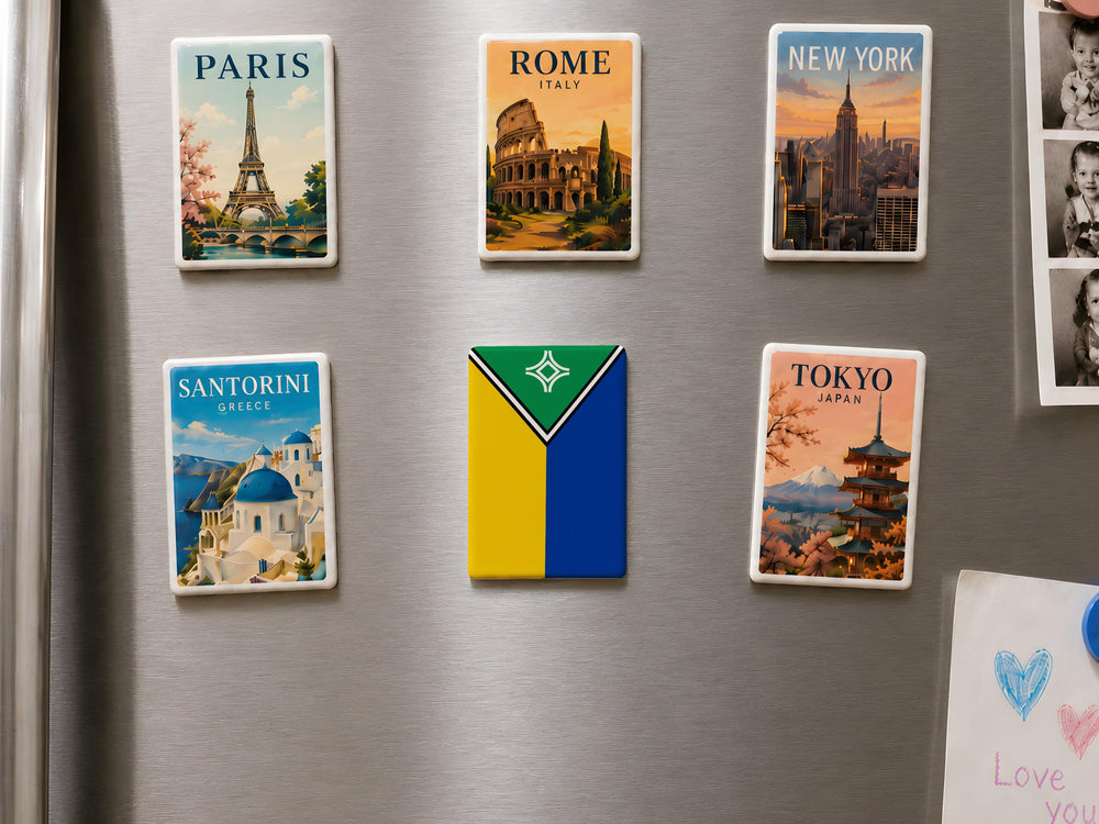 Amapá State Flag Fridge Magnet, Brazil Amapá Souvenir Magnet, Macapá Travel Gift, Brazilian Flag Magnet