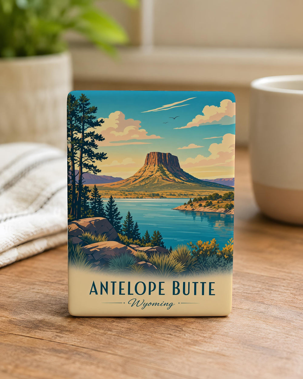 Antelope Butte Fridge Magnet, Antelope Butte Landmark Souvenir Magnet, Butte Landscape Refrigerator Magnet Gift