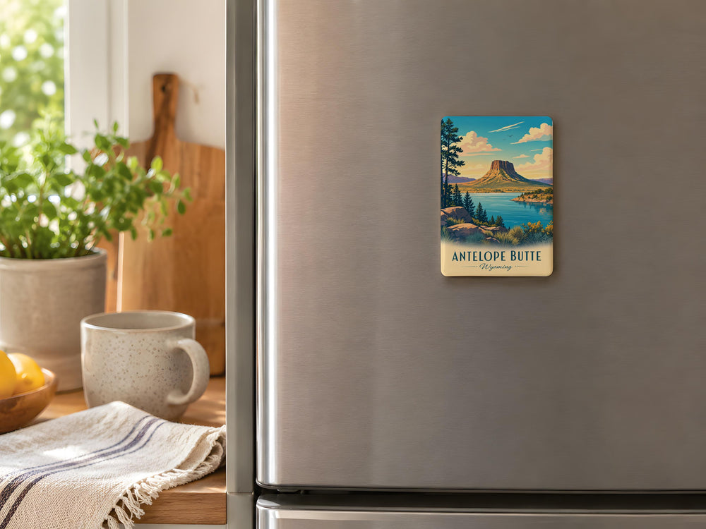 Antelope Butte Fridge Magnet, Antelope Butte Landmark Souvenir Magnet, Butte Landscape Refrigerator Magnet Gift
