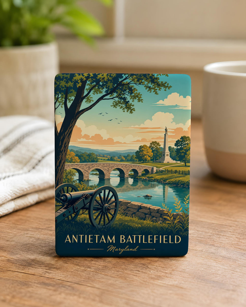 Antietam Battlefield Fridge Magnet, Civil War Battlefield Souvenir, Sharpsburg Maryland Historic Site Magnet