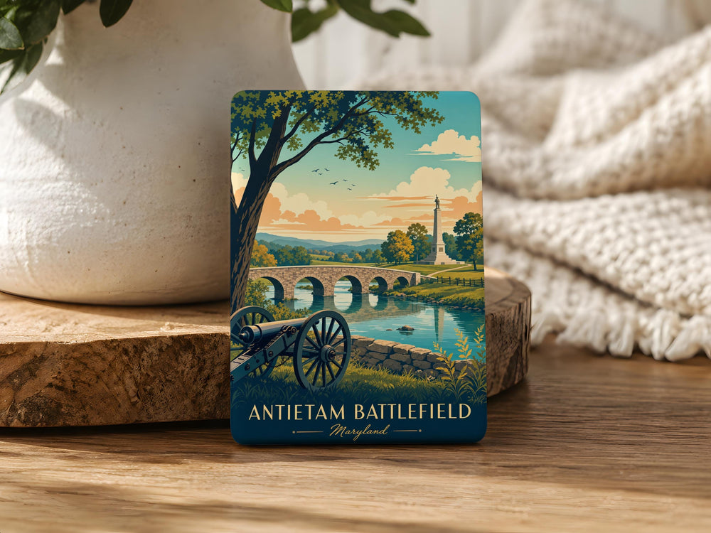 Antietam Battlefield Fridge Magnet, Civil War Battlefield Souvenir, Sharpsburg Maryland Historic Site Magnet