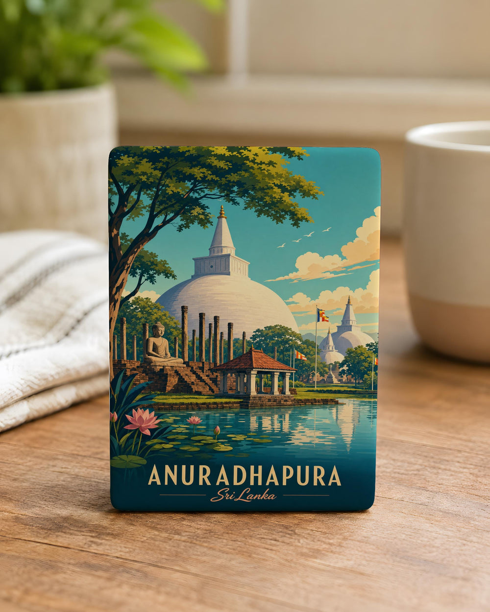 Anuradhapura Fridge Magnet, Sri Lanka Ancient City Souvenir, Sacred City Landmark Travel Keepsake Magnet