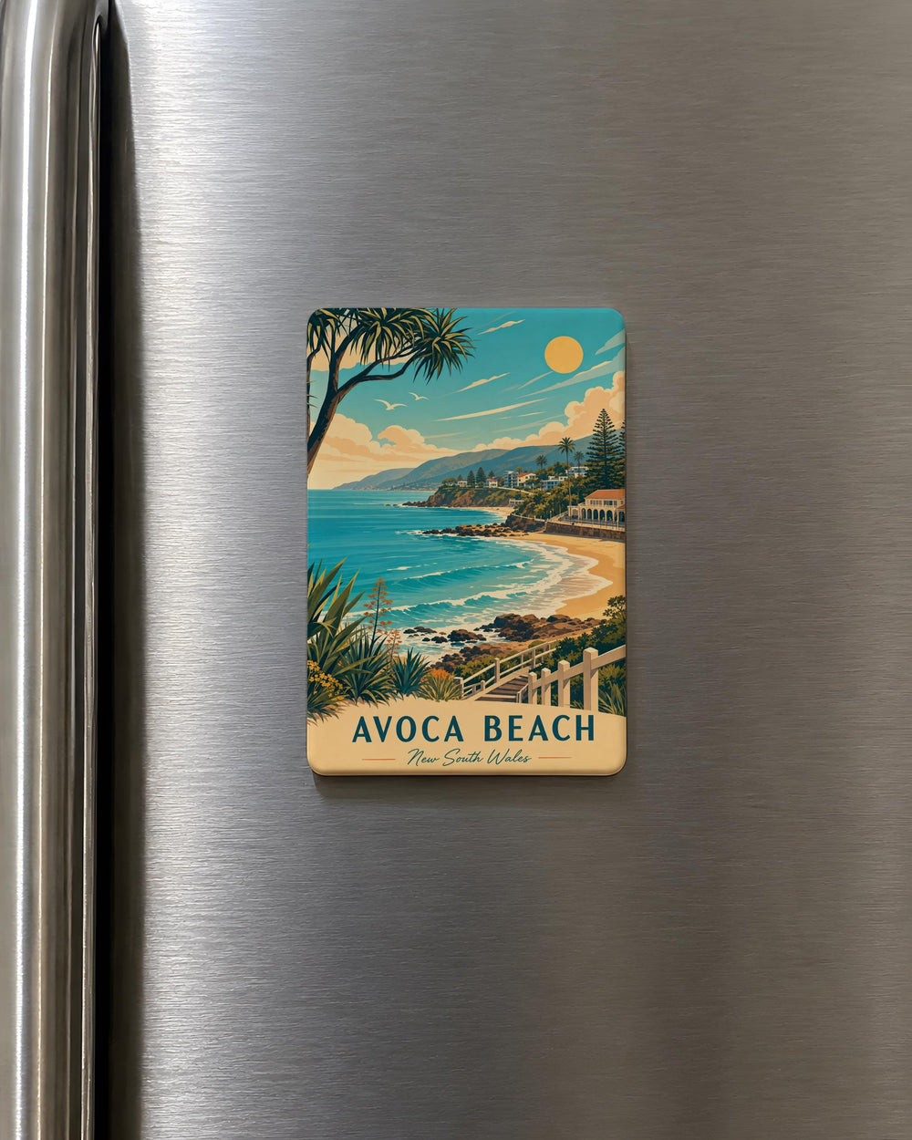 Avoca Beach Fridge Magnet, Avoca NSW Australia Coastal Town Souvenir, Beach Lover Gift, Australian Travel Keepsake