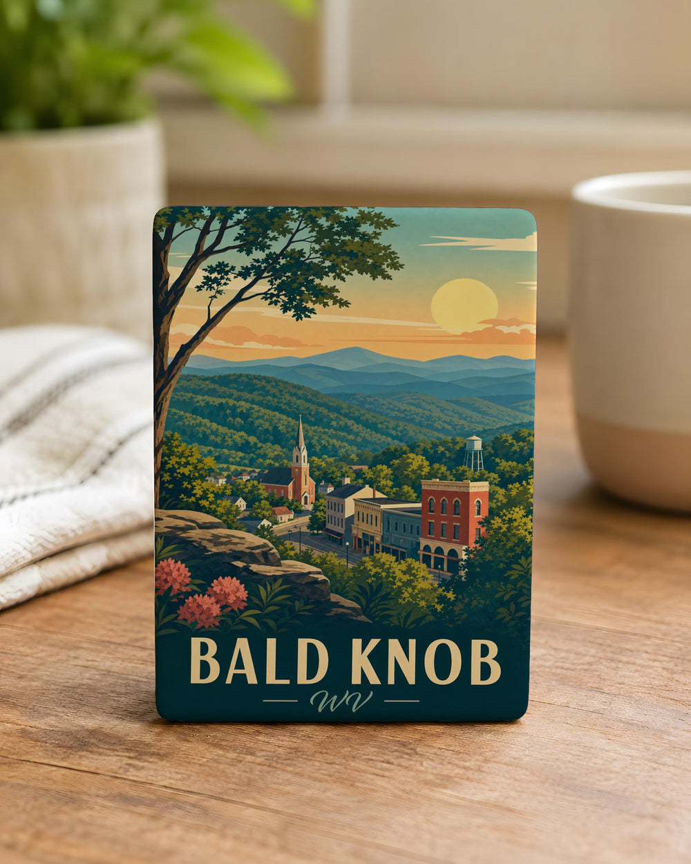 Bald Knob WV Fridge Magnet, West Virginia Mountain Landmark Souvenir Magnet, Bald Knob Travel Gift