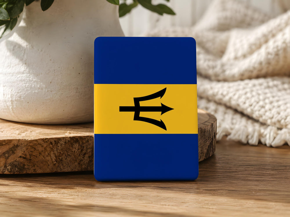Barbados Flag Fridge Magnet, Barbados Souvenir Magnet, Caribbean Island Flag Magnet, Barbados Gift, Travel Keepsake Magnet