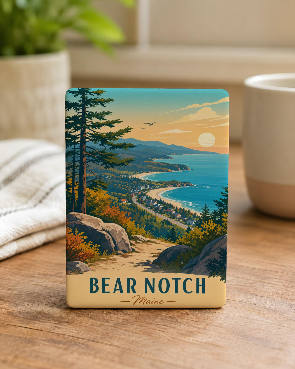 Bear Notch Road Fridge Magnet, New Hampshire White Mountains Scenic Mountain Drive Souvenir Magnet